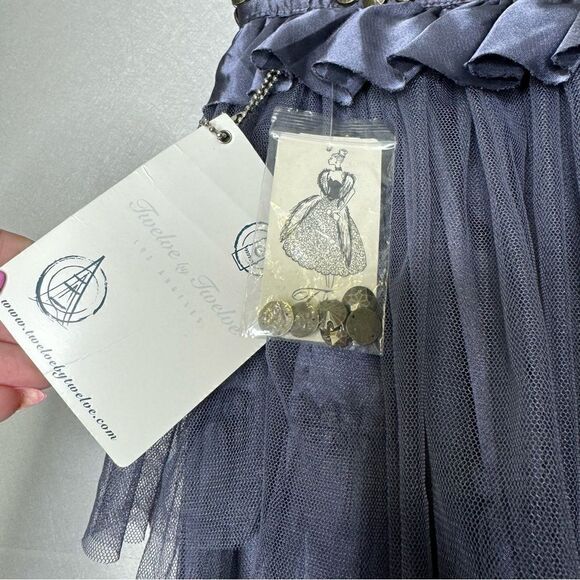 Twelve by Twelve Studded Tulle Layered Skirt M - Picture 3 of 5